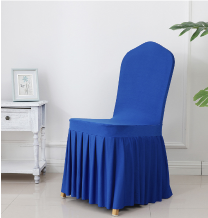 Wedding Spandex Chair Cover With  Pleated Ruffled  Skirt